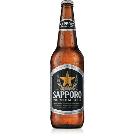 Sapporo Premium Beer bottle 330ml 4.9% ABV
