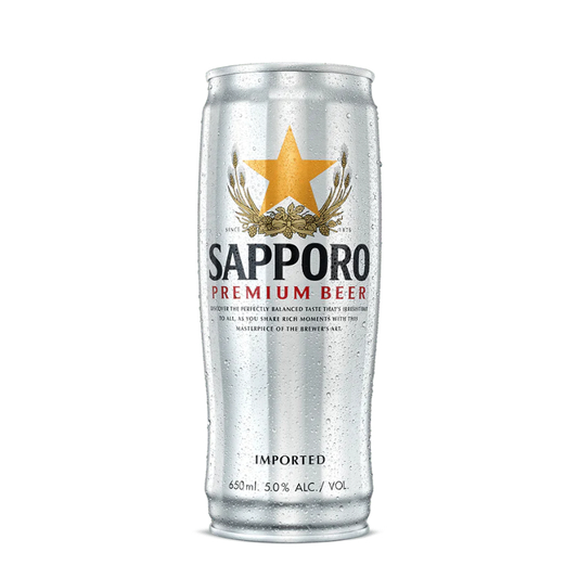 Sapporo Premium Beer 650ml | Can 5% ABV