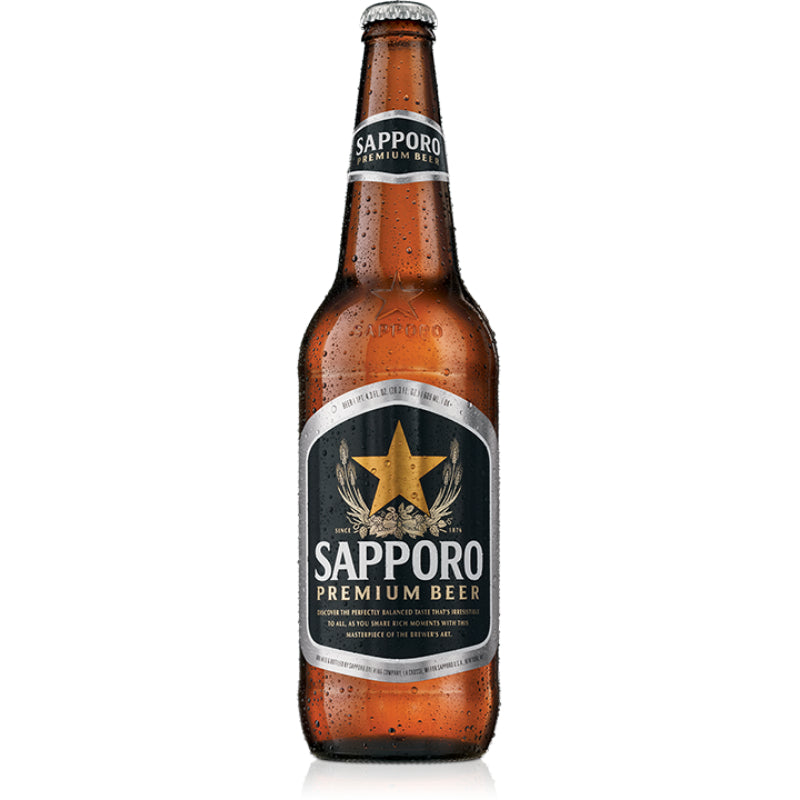 Sapporo Premium Beer bottle 330ml 4.9% ABV